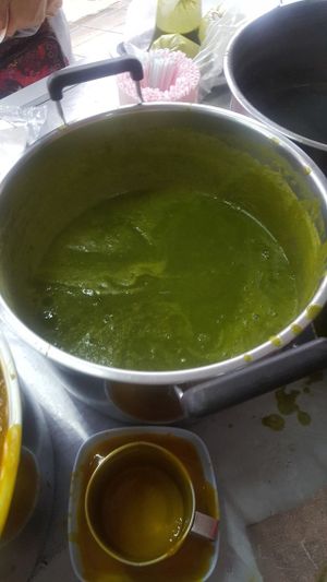 Mixed vegetable joice at Pang Vegetarian in Udon Thani