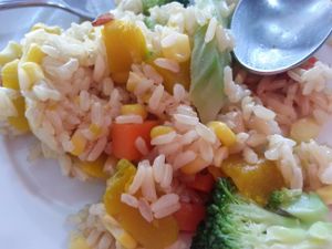 fried rice (brown rice) at Pang Vegetarian in Udon Thani