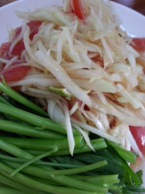 som tum at Pang Vegetarian in Udon Thani