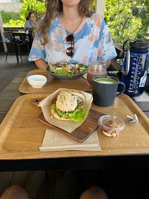 “Tuna Mayo” and the Buddha bowl! 😋   at Love Organics & Birthcafe in Yomitan