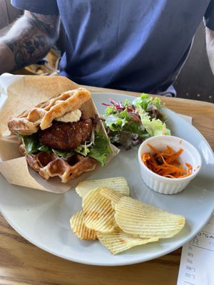 Teriyaki tempeh burger  at Love Organics & Birthcafe in Yomitan
