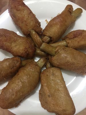 Chicken thighs (lemongrass stick for bone, great flavour just don’t bite it) at An Lac in Ninh Binh