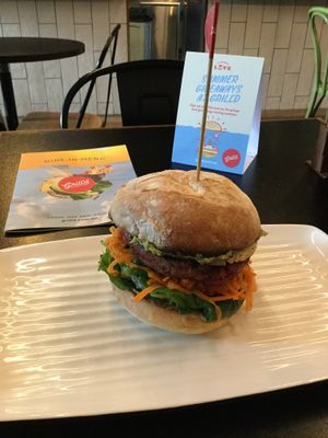 vegan burger at Grill'd in Brisbane