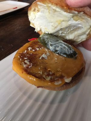 Vegan cheeseburger at Grill'd in Brisbane