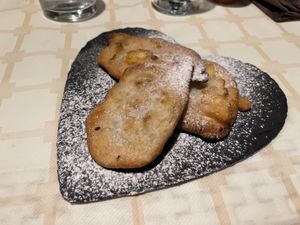 Frittelle di mele  at Osteria Quattro Gatti in Dolceacqua