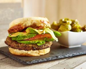 black bean burger at The Squeeze - Burger Bar in New York City