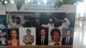 Vegan celebrities at Veganland - Karlovo Namesti in Prague