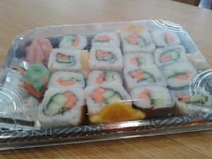 Sushi set  at Veganland - Karlovo Namesti in Prague