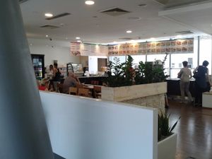 The inside of restaurant at Veganland - Karlovo Namesti in Prague