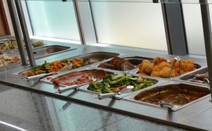 buffet at Veganland - Karlovo Namesti in Prague