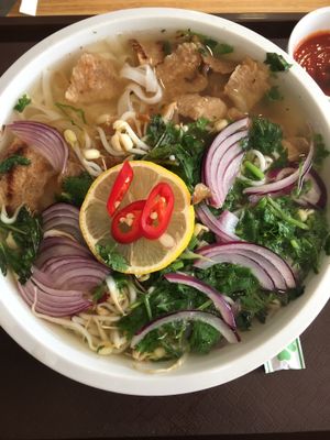 Pho is so good here  at Veganland - Karlovo Namesti in Prague