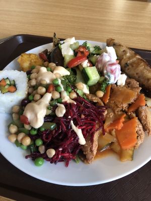 Bit of everything from the buffet!  at Veganland - Karlovo Namesti in Prague
