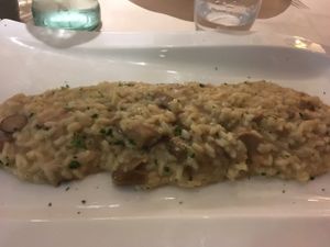 risotto with mushrooms at Valentino Legend in Milan