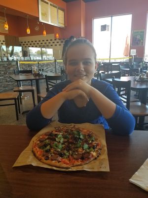 Vegan pizza at Pizza Artista in Lake Charles
