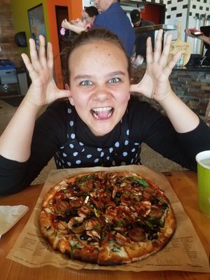 Vegan pizza at Pizza Artista in Lake Charles