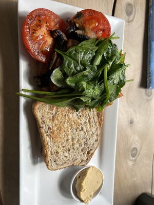 mushroom toastt  at Sandfly Cafe in Te Anau