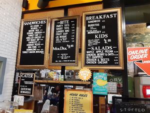 Clean menus at Even Stevens Sandwiches in Logan