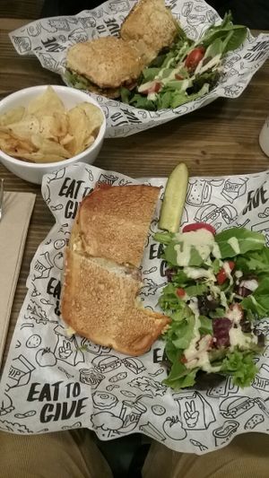 jp grilled cheese with soyrizo  at Even Stevens Sandwiches in Logan