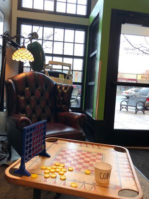 Fun little game area at Even Stevens Sandwiches in Logan