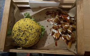 Yellow - spicy cecio  at Flower Burger in Turin