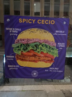 Locandine menu  at Flower Burger in Turin