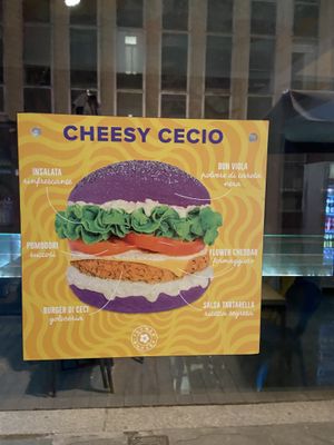 Locandine menu  at Flower Burger in Turin