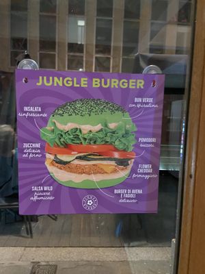 Locandine menu  at Flower Burger in Turin