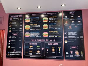 Menu  at Flower Burger in Turin