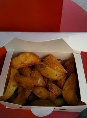 chips baked at Flower Burger in Turin