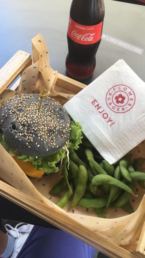 Seitan burger at Flower Burger in Turin