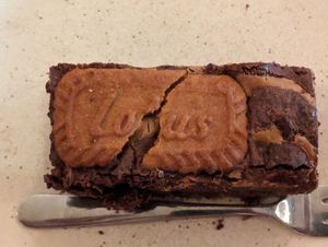 Lotus brownie at Fig and Sparrow in Manchester