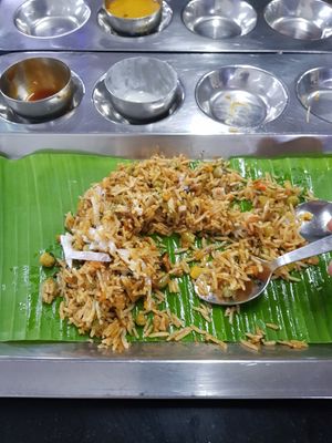 Vegetable Biryani at Saravana Bhavan in Munnar