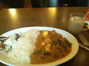 Mushroom & peas Panir at Chandni in Berlin