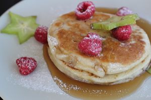 Vegan pancakes at Organic Cafe in Fuengirola