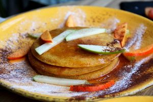 Carror coconut pancakes were good.  at Organic Cafe in Fuengirola