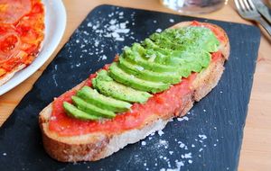 Avocado toast.  at Organic Cafe in Fuengirola