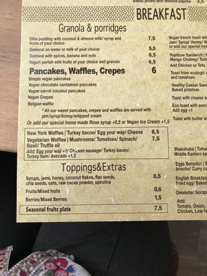 Breakfast available all day at Organic Cafe in Fuengirola