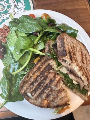 Vegan Portobello panini  at Urth Caffe in Laguna Beach