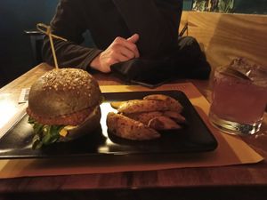 Falafel burger at Gorilla in Turin