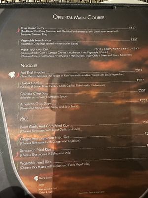 Vegan menu  at Fly Kouzina in Kolkata