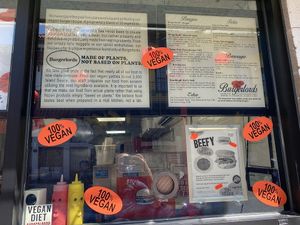 100% Vegan Labels and Menu at Burgerlords - Chinatown in Los Angeles