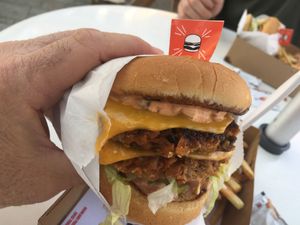 Double Vegan Cheeseburger  at Burgerlords - Chinatown in Los Angeles