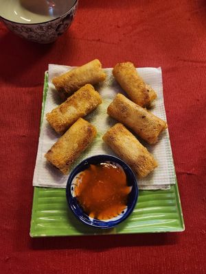 Fried spring rolls at Hi Foodcourt Stall in Hoi An