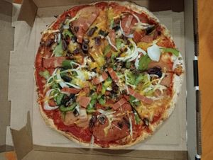Vegan Harry's special at Harry's Gourmet Pizza in Adamstown