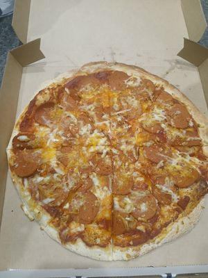 Vegan pepperoni at Harry's Gourmet Pizza in Adamstown