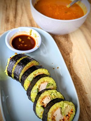 Sushi and Lentil Soup at Peko Peko in Dunsborough