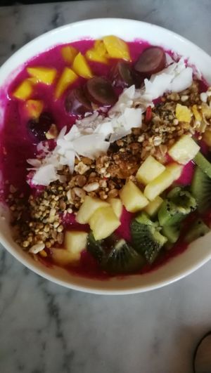 Pink passion fruit bowl 🥣 at Kaffabar in Brussels