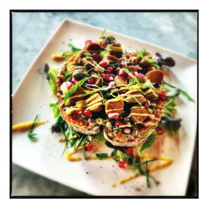 Now also vegan lunch options. at Kaffabar in Brussels