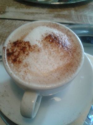 Best soy coffee! at Veggiezz - Alserbachstr in Vienna