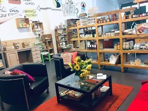 Our beloved work space! at Core Green Organic & Fairtrade in Santa Venera